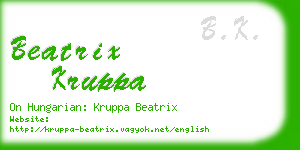 beatrix kruppa business card